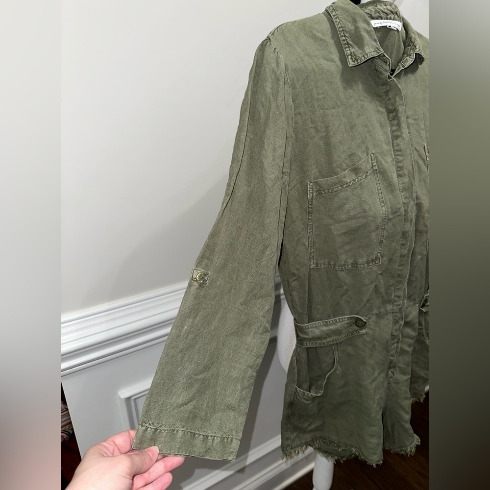 Young Fabulous & Broke River Raw Edge Cadet Green Romper sz L - Picture 10 of 16